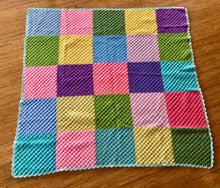 Crocheted Floor Rug - Multi Colour Squares