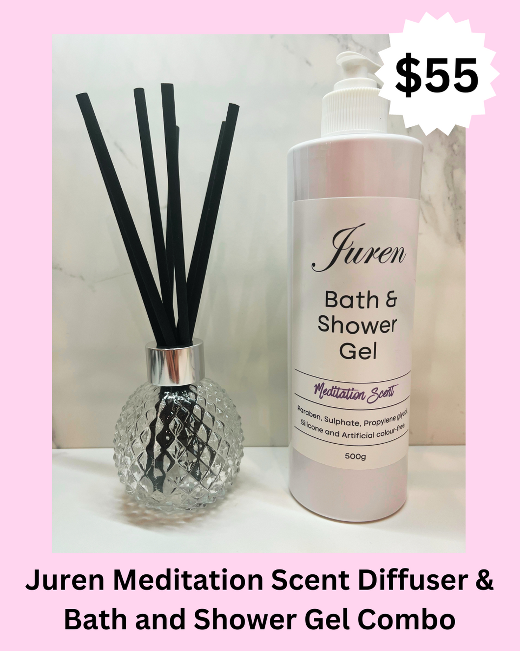 Juren Meditaion Scent Diffuser & Bath and Shower Gel