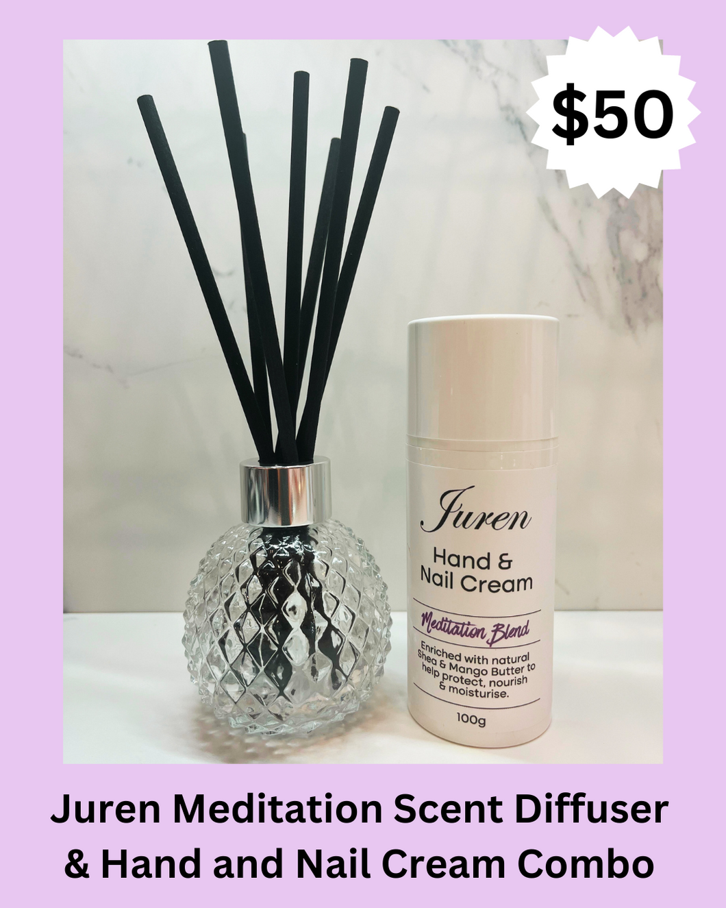 Juren Meditaion Scent Diffuser & Hand and Nail Cream