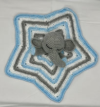 Crochet Elephant Baby Comforter - Blue