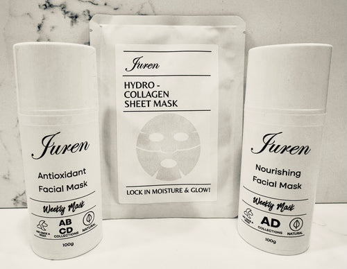 Juren Facial Mask 100g + Juren Hydro - Collagen Sheet Mask Combo