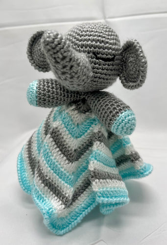 Crochet Elephant Baby Comforter - Teal
