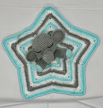 Crochet Elephant Baby Comforter - Teal