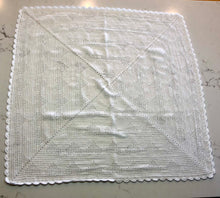 Crocheted Baby Blanket - Hearts & More Hearts White