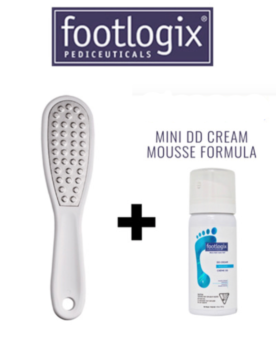 Footlogix At Home Foot File + Mini DD Cream Duo Pack