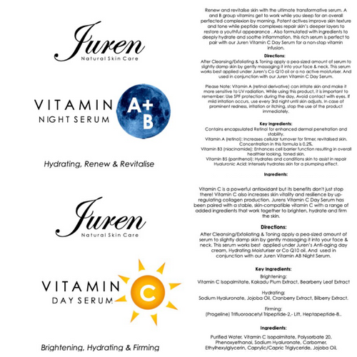 Juren - Vitamin C Day Serum 50g + Vitamin AB Night Serum 50g