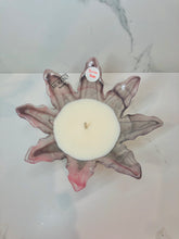 Divine Rose- Juren limited edition Murano Glass candle  - Single wick Dusk marble flower
