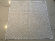 Crocheted Baby Blanket - White Honey Comb